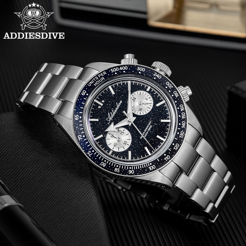 Watch Crown Pusher - ADDIESDIVE VK64 Chronograph Quartz Watches For