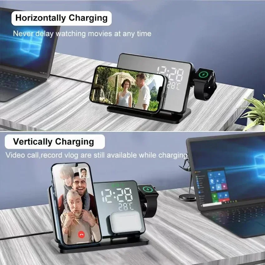 Wireless Charger Alarm Clock S - Smartwatch Watches Compatible With Iphone recension och pris