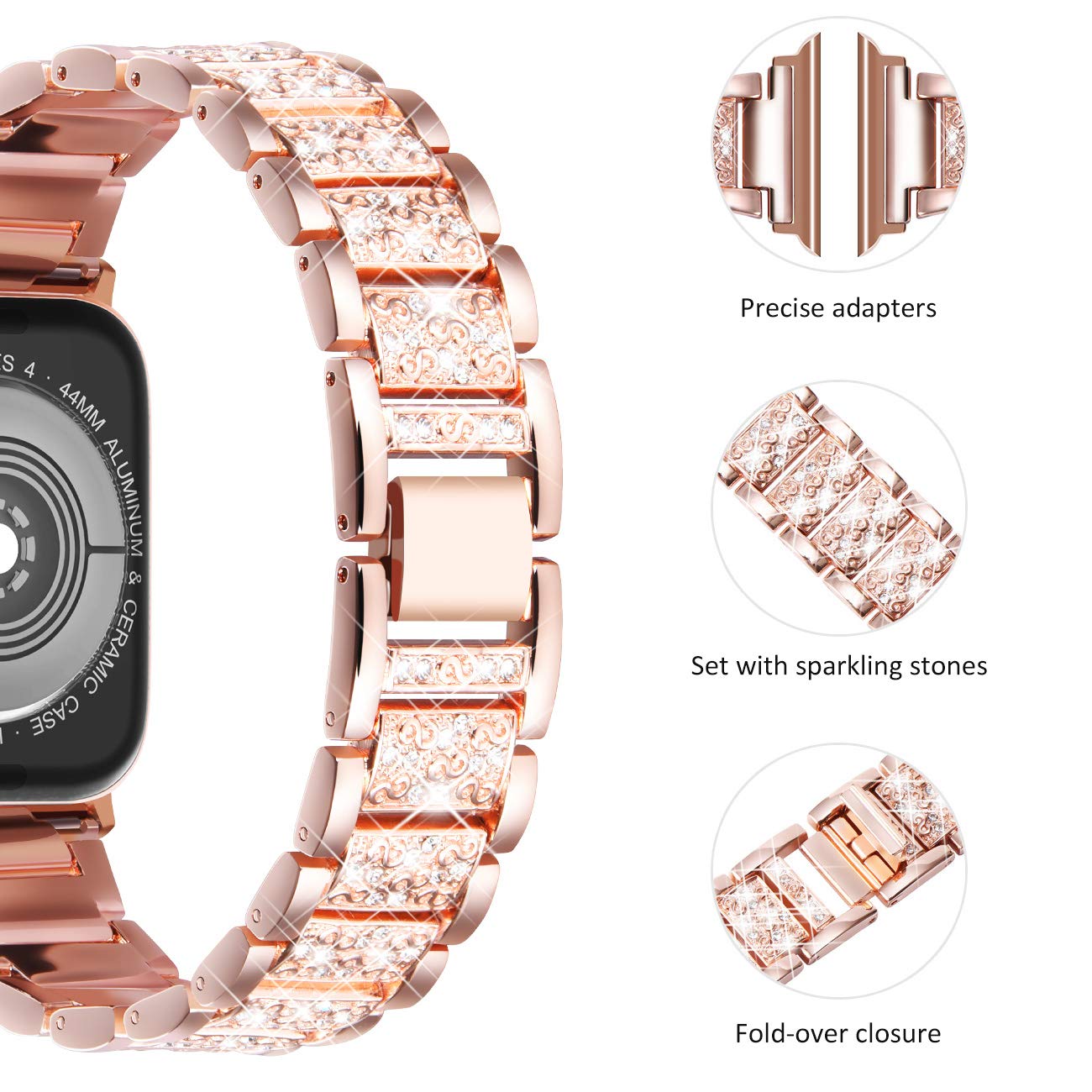 Case+Bling strap for Apple Wat - Smartwatch Luxury Watches For Women recension och pris