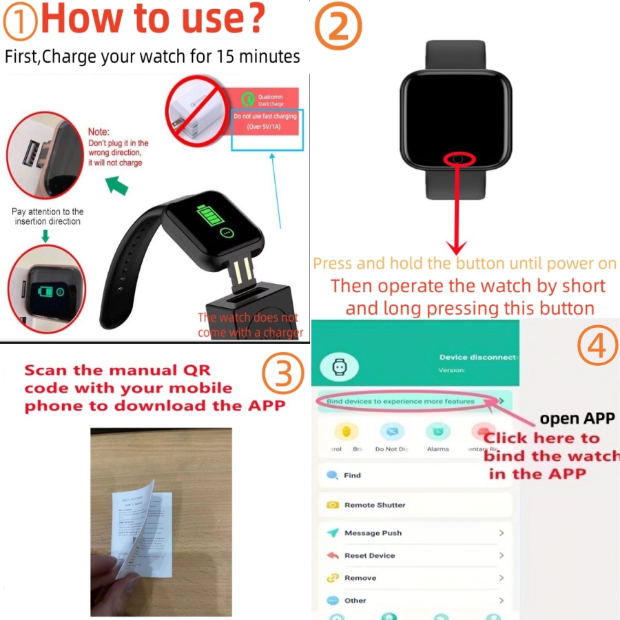 Sport Smartwatch Fitness Brace - Watch Smartwatch Android recension och pris