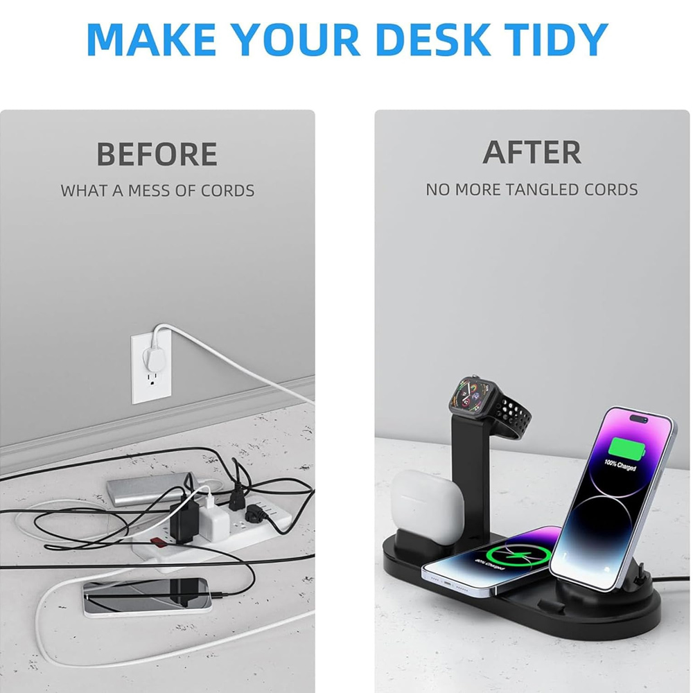 30W 7 in 1 Wireless Charger St - Smartwatch Watches Compatible With Iphone recension och pris