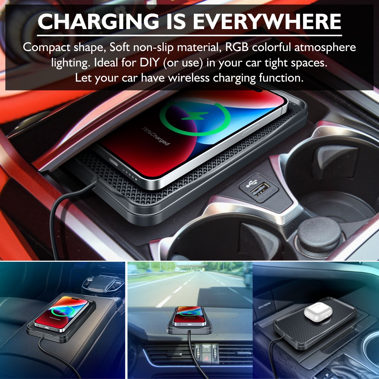 15W Wireless Charger Car Fast  - Watch Xs8 recension och pris