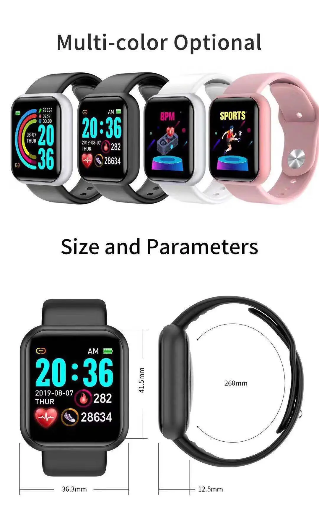 D20 Pro Smart Watch Men Y68 Sm - Watch Smartwatch Android recension och pris