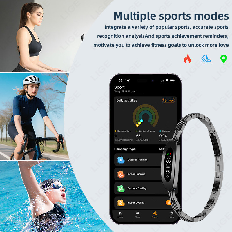 LIGE Men Smart Bracelet for Co - Couple Watches Smartwatch recension och pris