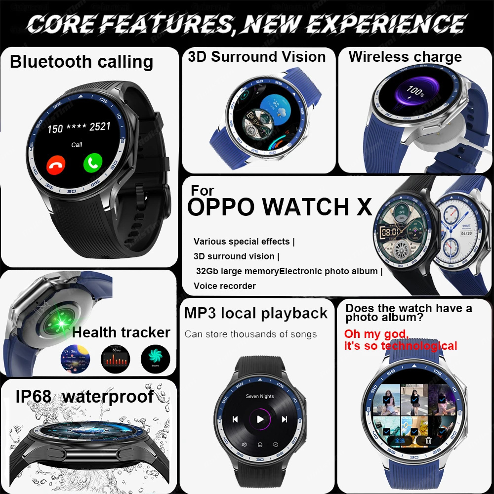 1.43 AMOLED Smart Watch 3D Sur - Smartwatch Oppo Watch recension och pris