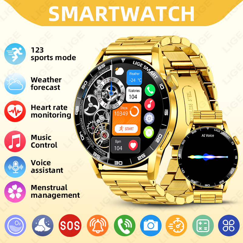 LIGE Luxury Smart Watch For Ma - Smartwatch Luxury Watches For Women recension och pris
