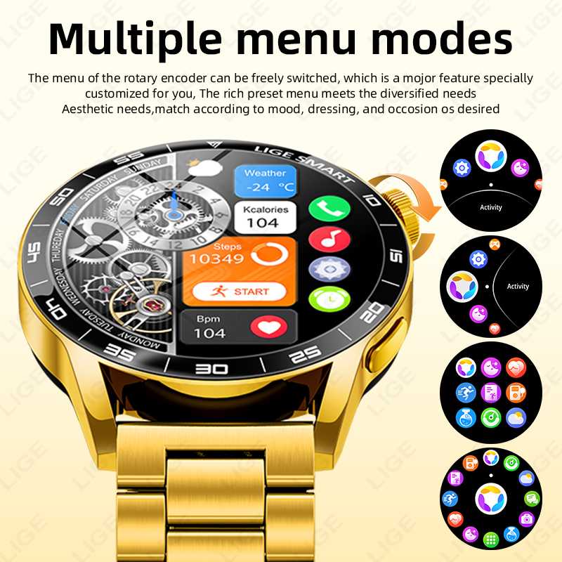 LIGE Luxury Smart Watch For Ma - Smartwatch Luxury Watches For Women recension och pris
