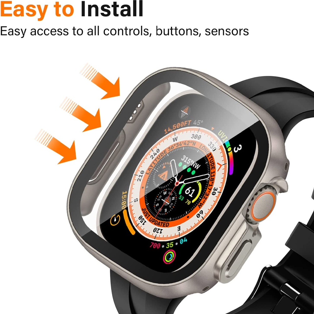 Glass+case For Apple Watch Ult - Apple Watch Band recension och pris