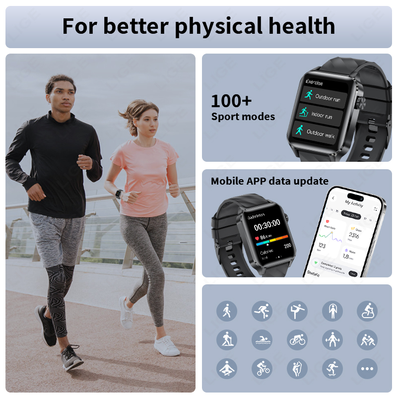 LIGE New Bluetooth Call Smart  - Smartwatch Iphone Watches For Women recension och pris