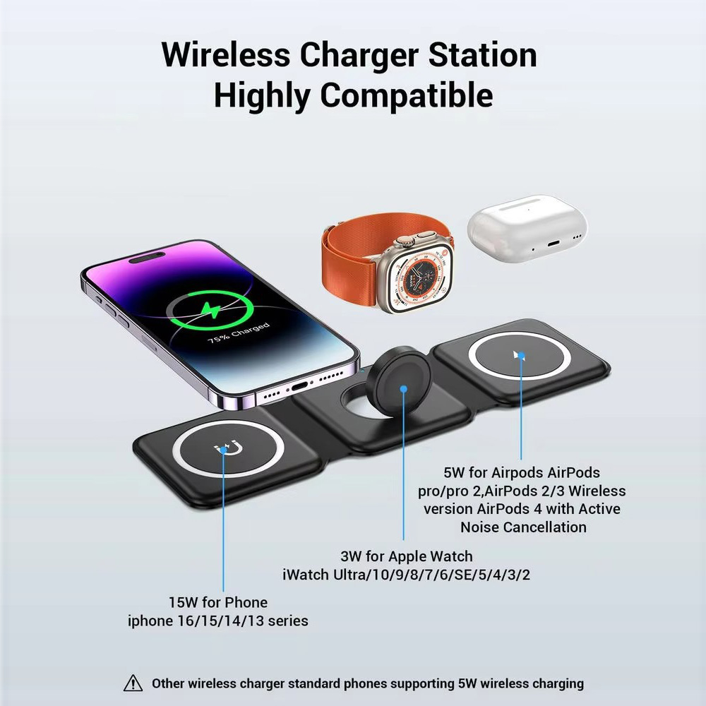 3-in-1 Magnetic Folding Wirele - Smartwatch Watches Compatible With Iphone recension och pris