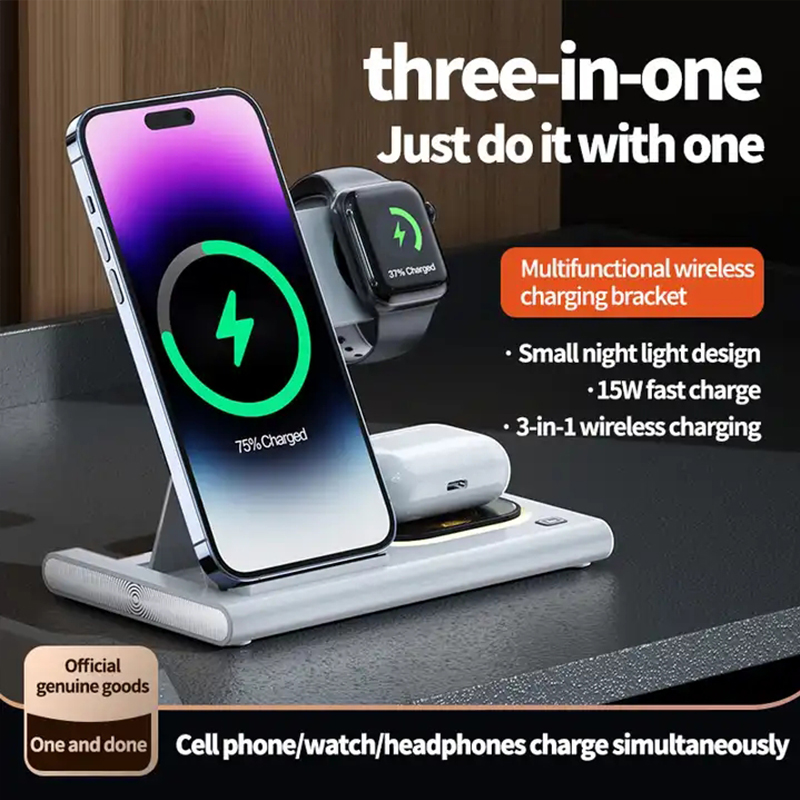 3 In 1 Wireless Charger For iP - Watch Xs8 recension och pris
