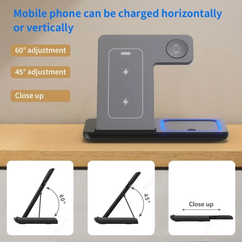 Foldable 3 in 1 Wireless Charg - Smartwatch Watches Compatible With Iphone recension och pris