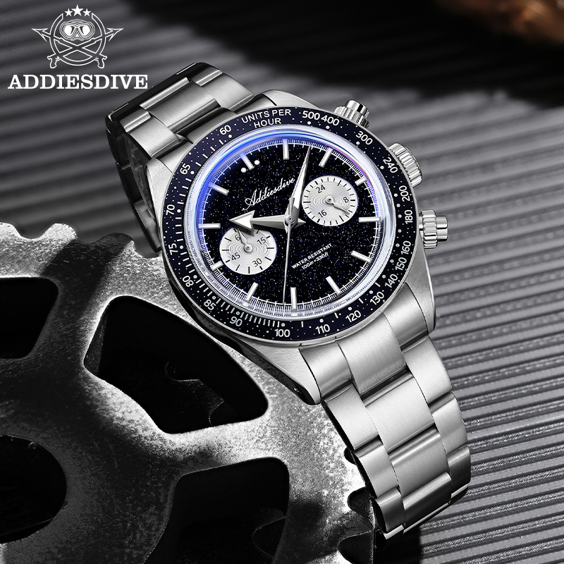 ADDIESDIVE VK64 Chronograph Qu - Watch Crown Pusher recension och pris