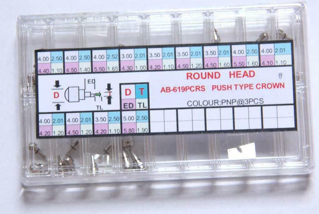 619PCR Assortment of Round Hea - Watch Crown Pusher recension och pris