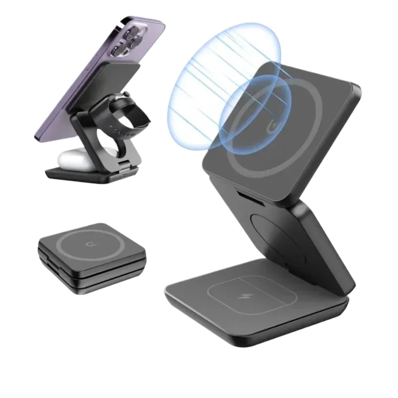 3 in 1 Foldable Magnetic Wirel - Smartwatch Watches Compatible With Iphone recension och pris