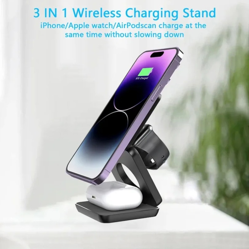 3 in 1 Foldable Magnetic Wirel - Smartwatch Watches Compatible With Iphone recension och pris