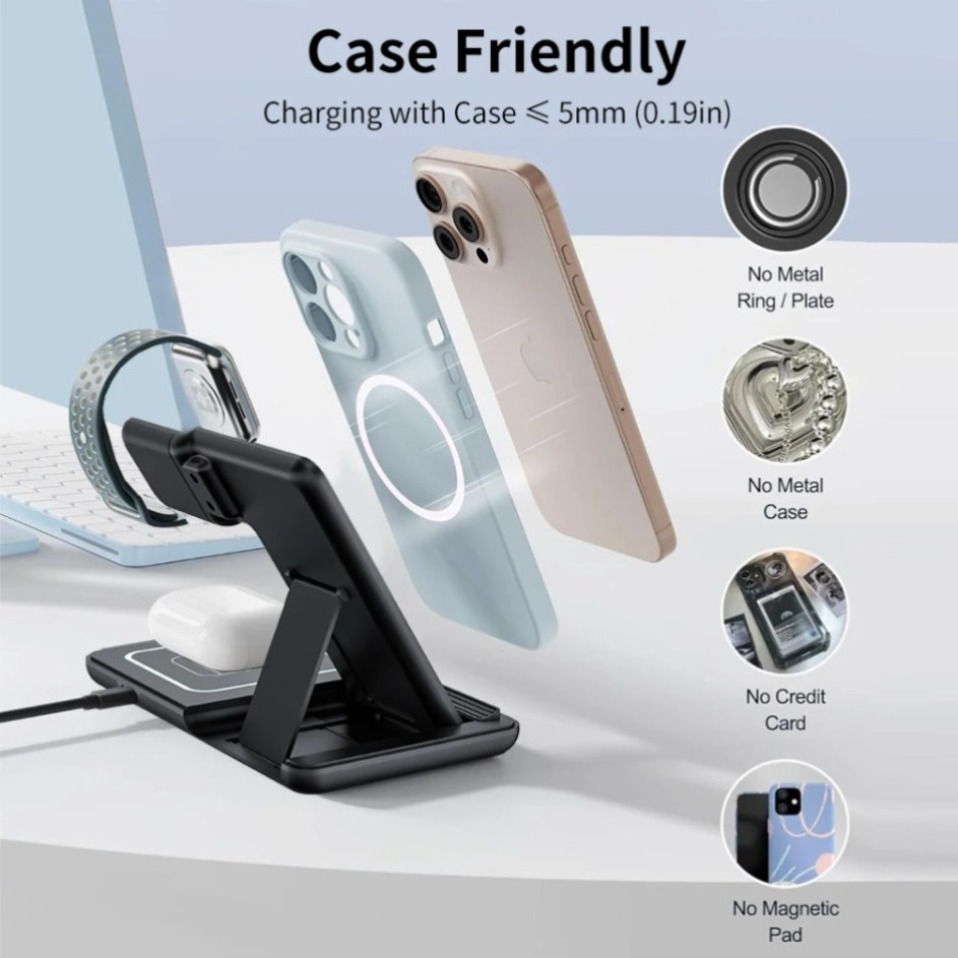 Night LED Light 3 In 1 Wireles - Smartwatch Watches Compatible With Iphone recension och pris
