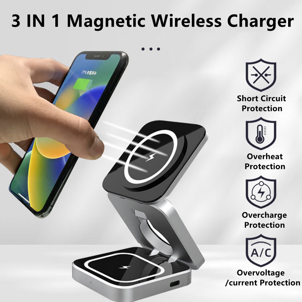 Foldable Magnetic Wireless Cha - Smartwatch Watches Compatible With Iphone recension och pris